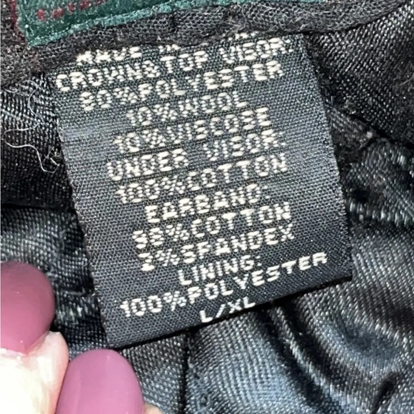 Lake Of The Isles L/XL Black Herringbone CAP Wool HAT Ear Flaps lined Cotton Men - Picture 2 of 9